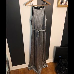 Long silver gown